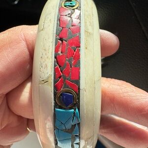 Colorful Mosaic Bangle Bracelet, Southwestern design